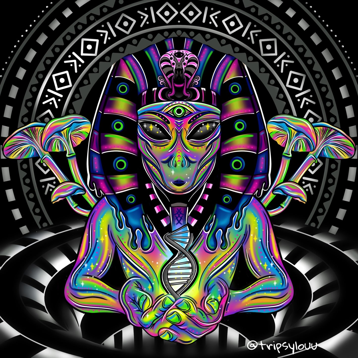 THE E.T.GYPTIAN - UV/Backlight Tapestry - Matte