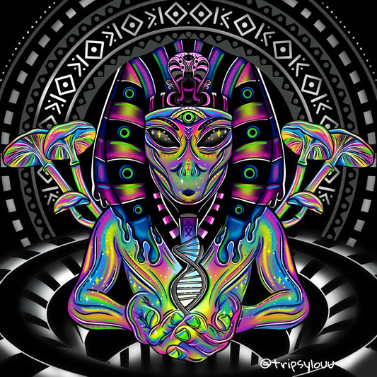 THE E.T.GYPTIAN - UV/Backlight Tapestry - Matte